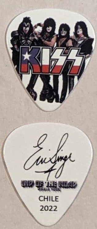 KISS 2022 End of the Road SOUTH AMERICA CHILE Flag Guitar Picks