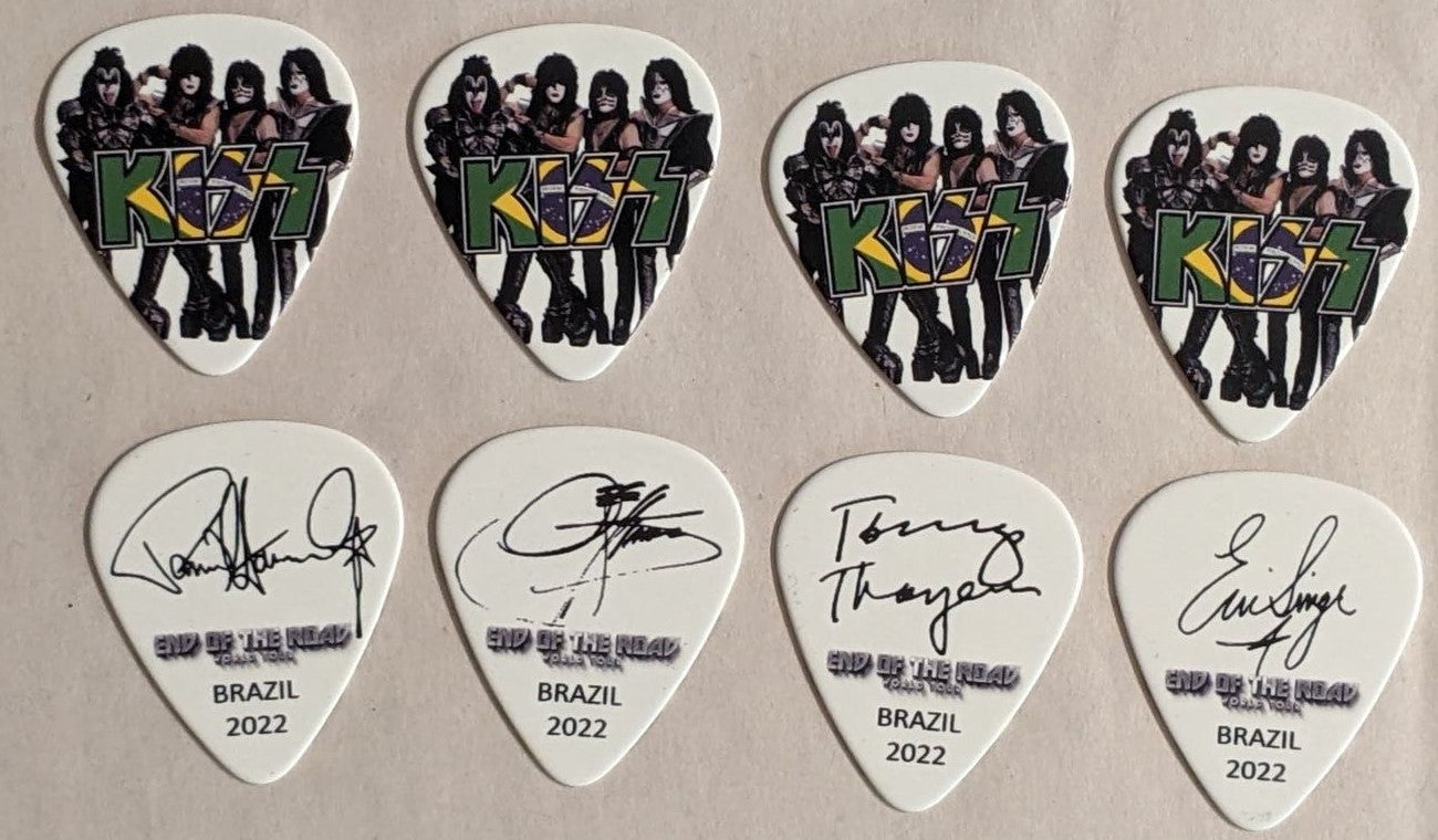 KISS 2022 End of the Road SOUTH AMERICA BRAZIL Flag Guitar Picks
