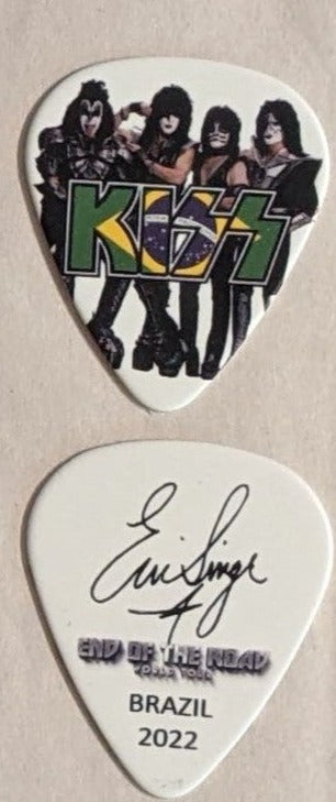 KISS 2022 End of the Road SOUTH AMERICA BRAZIL Flag Guitar Picks