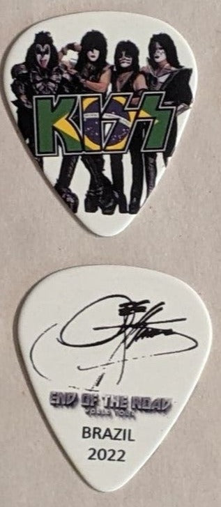 KISS 2022 End of the Road SOUTH AMERICA BRAZIL Flag Guitar Picks