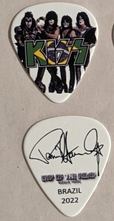 KISS 2022 End of the Road SOUTH AMERICA BRAZIL Flag Guitar Picks