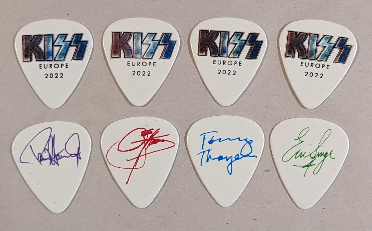 KISS 2022 End of the Road EUROPE Tour LOGO Guitar Picks
