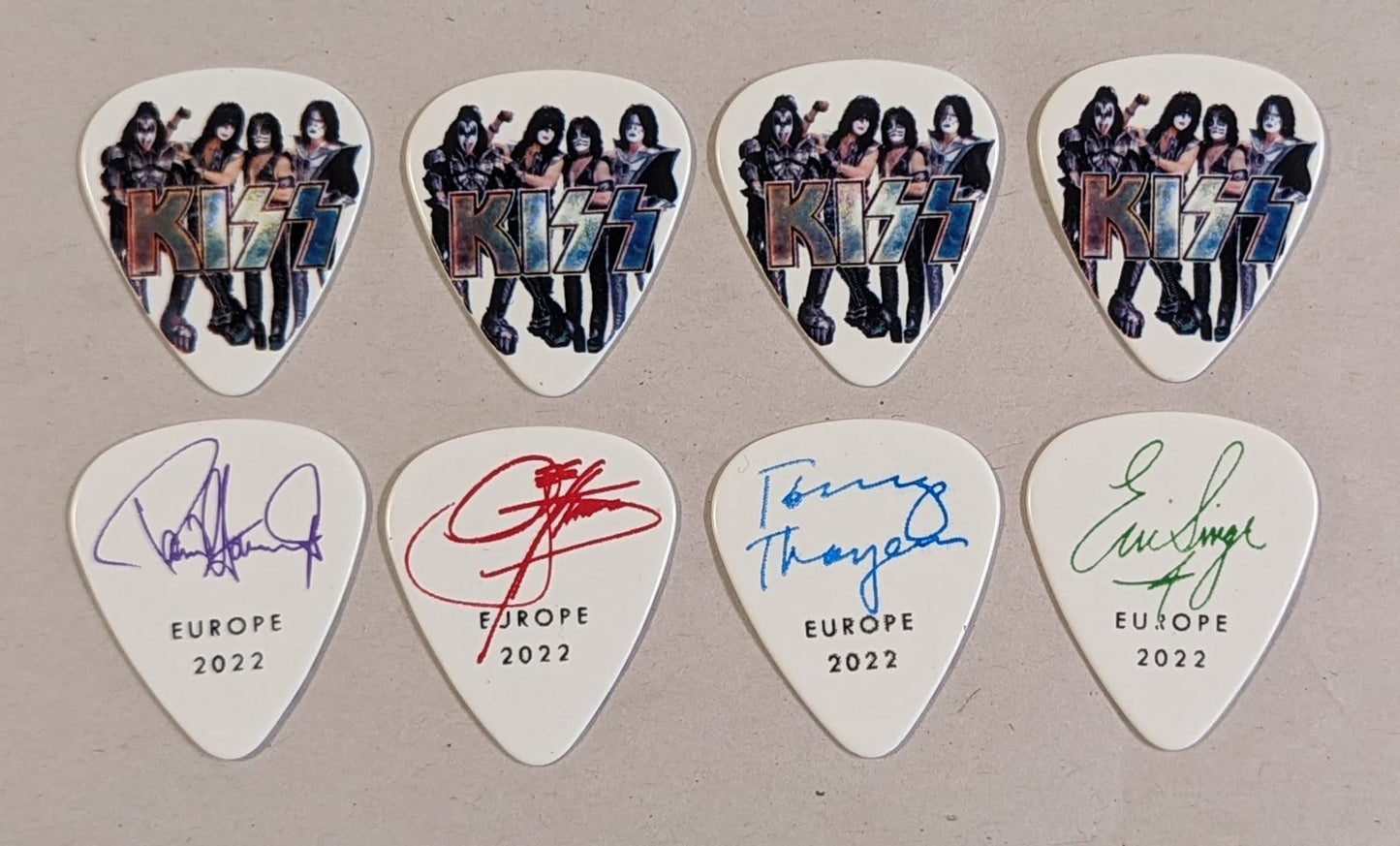 KISS 2022 End of the Road EUROPE Tour PORTRAIT Guitar Picks