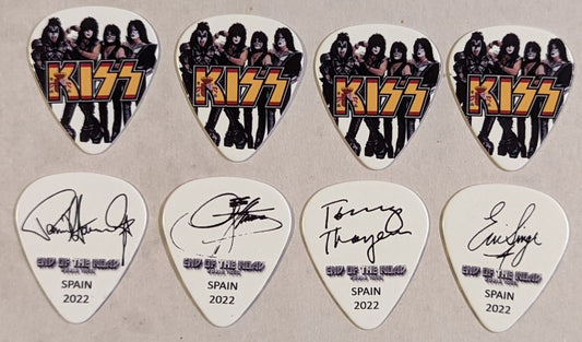 KISS 2022 End of the Road EUROPE Tour SPAIN Flag Guitar Picks