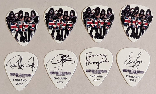 KISS 2022 End of the Road EUROPE Tour ENGLAND Flag Guitar Picks
