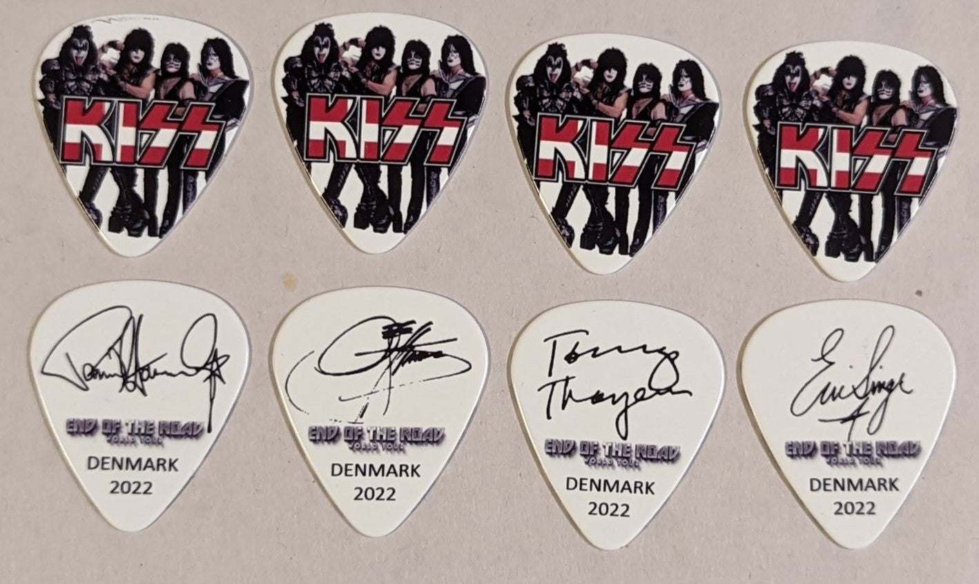 KISS 2022 End of the Road EUROPE Tour DENMARK Flag Guitar Picks