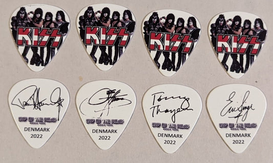 KISS 2022 End of the Road EUROPE Tour DENMARK Flag Guitar Picks