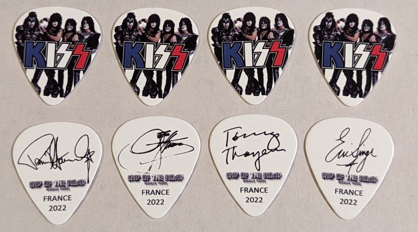 KISS 2022 End of the Road EUROPE Tour FRANCE Flag Guitar Picks