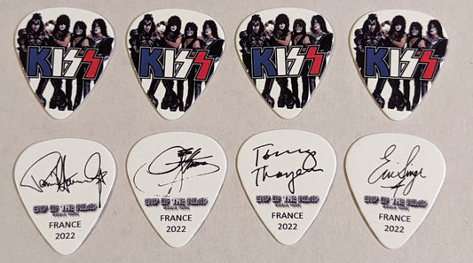 KISS 2022 End of the Road EUROPE Tour FRANCE Flag Guitar Picks