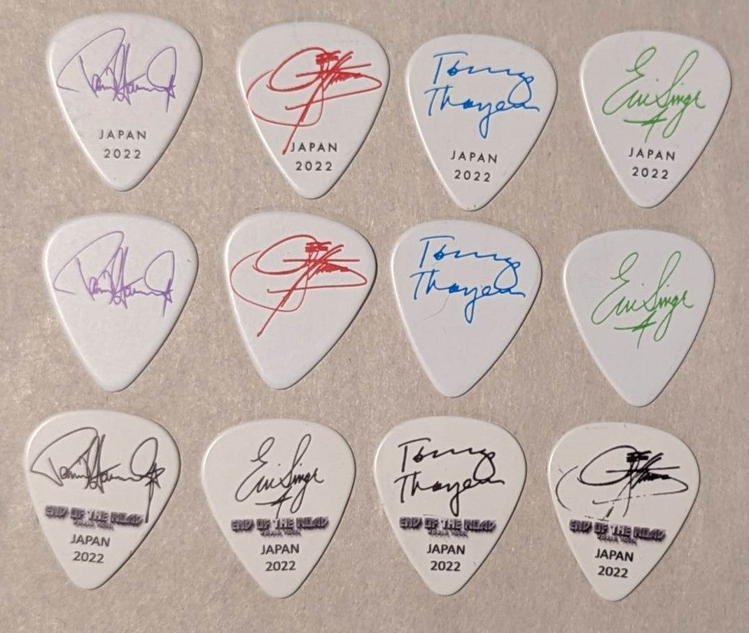 KISS 2022 End of the Road JAPAN Tour Set of 12 Guitar Picks