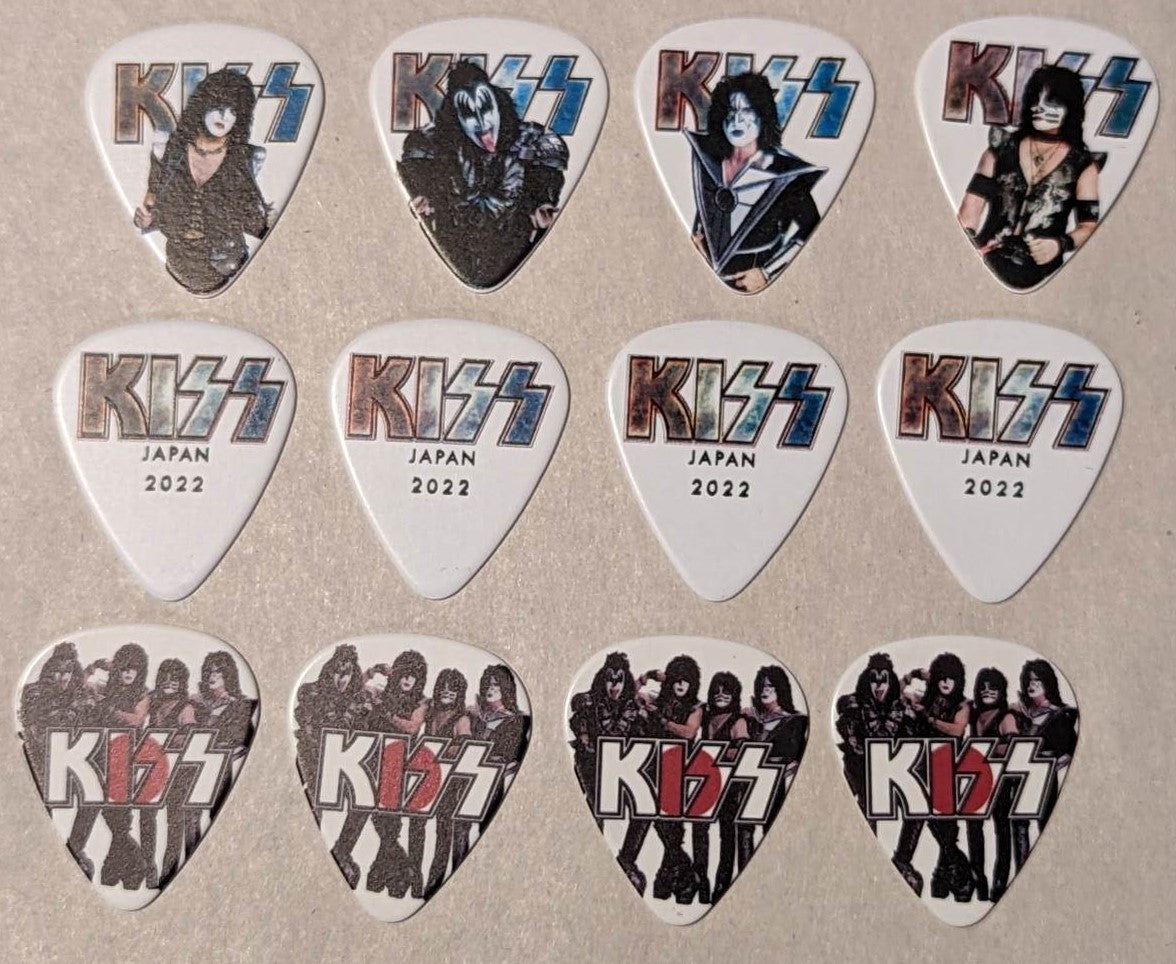 KISS 2022 End of the Road JAPAN Tour Set of 12 Guitar Picks