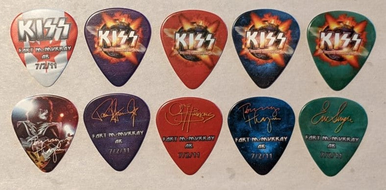 KISS 2011 HSOE FORT MCMURRAY AFB CANADA 7-2-2011 City Guitar Picks