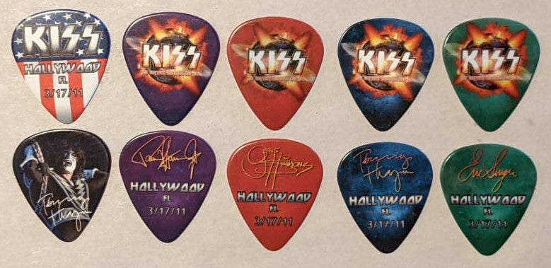 KISS 2011 HSOE HOLLYWOOD 3-17-2011 City Guitar Picks