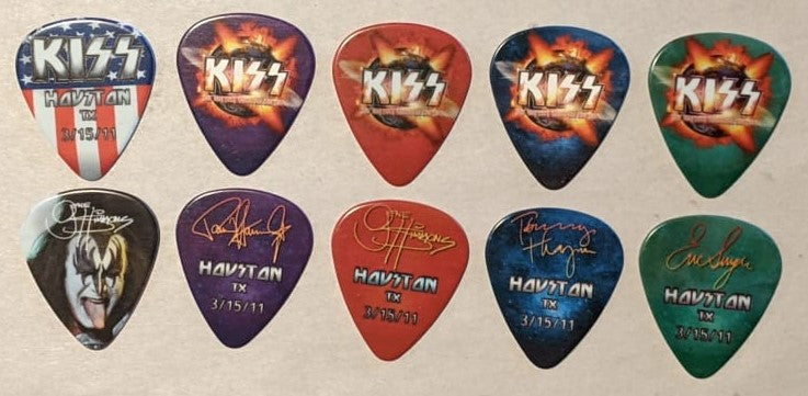 KISS 2011 HSOE HOUSTON 3-15-2011 City Guitar Picks