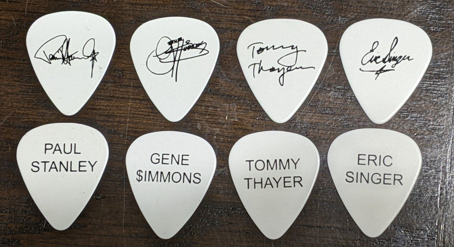 KISS 2012 The Tour Set of 8 Guitar Picks