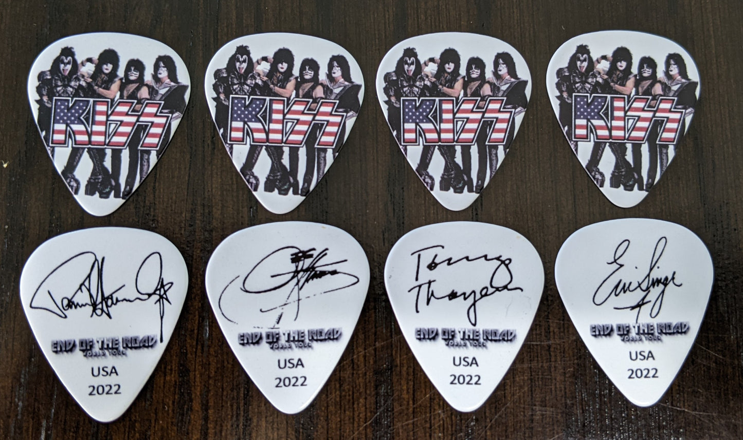 KISS 2022 End of the Road USA Flag Guitar Picks
