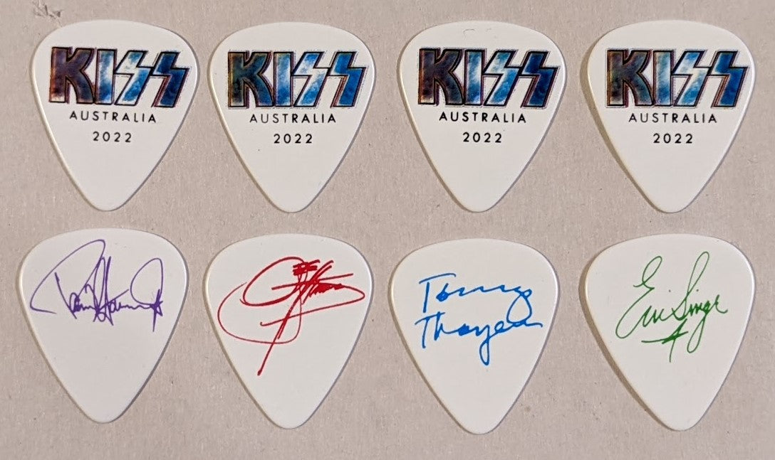 KISS 2022 End of the Road AUSTRALIA Tour LOGO Guitar Picks