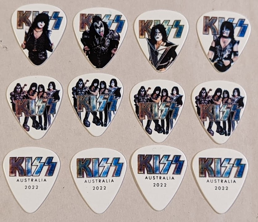 KISS 2022 End of the Road AUSTRALIA Tour Set of 12 Guitar Picks