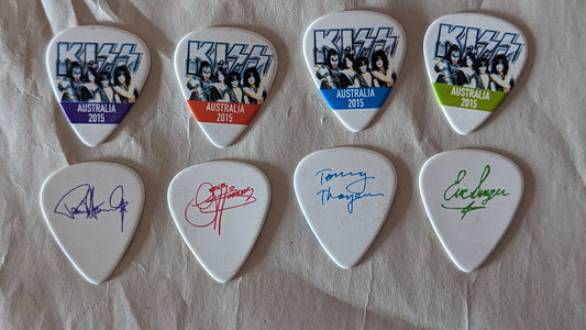 KISS 2015 40th Anniversary Tour AUSTRALIA Band Photo Guitar Picks