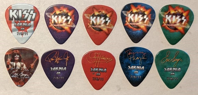 KISS 2011 HSOE SARNIA CANADA 7-6-2011 City Guitar Picks
