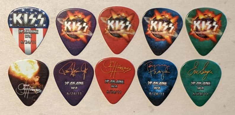 KISS 2011 HSOE SPOKANE 6-24-2011 City Guitar Picks