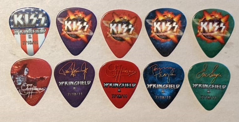 KISS 2011 HSOE SPRINGFIELD 7-18-2011 City Guitar Picks