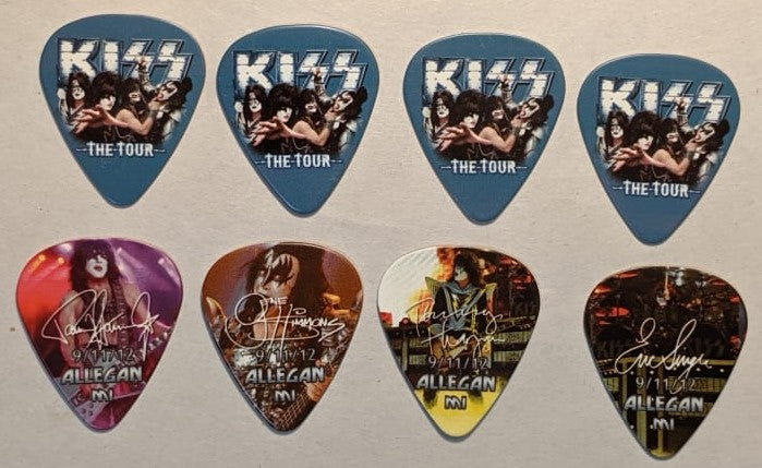 KISS 2012 The Tour ALLEGHAN 9-11-12 City Guitar Picks