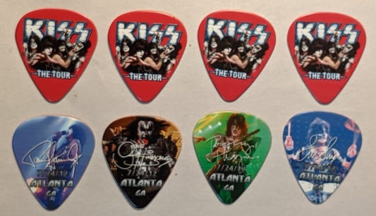 KISS 2012 The Tour ATLANTA 7-24-12  City Guitar Picks