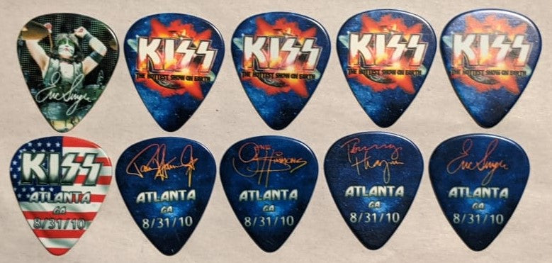 KISS 2010 HSOE ATLANTA 8-31-10 City Guitar Picks