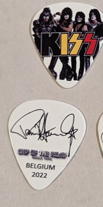 KISS 2022 End of the Road EUROPE Tour Flag BELGIUM Guitar Picks