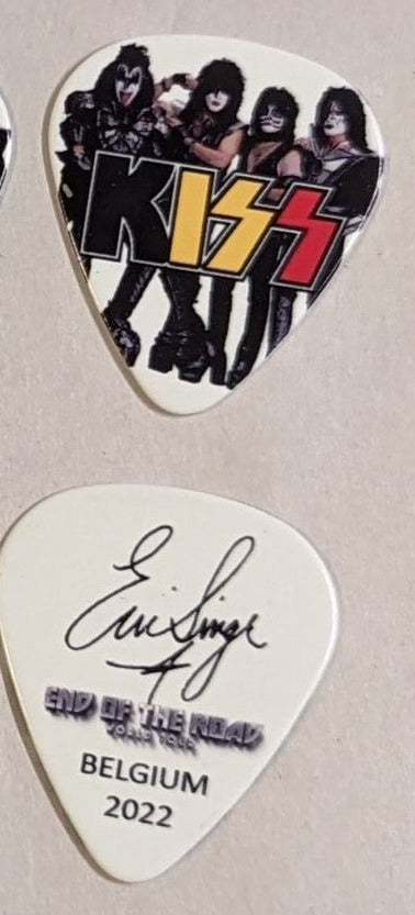 KISS 2022 End of the Road EUROPE Tour Flag BELGIUM Guitar Picks