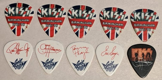 KISS BIRMINGHAM ENGLAND 5/5/2010 Sonic Boom Over Europe City Guitar Picks