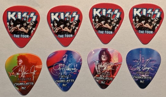 KISS 2012 The Tour CHARLOTTE 7-25-12  City Guitar Picks