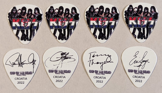 KISS 2022 End of the Road EUROPE Tour  Flag CROATIA Guitar Picks