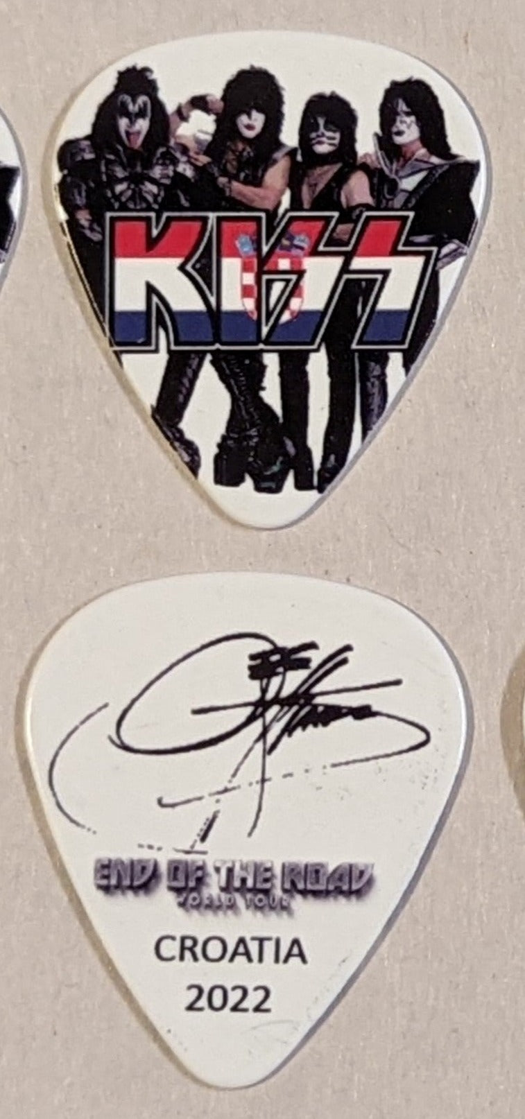 KISS 2022 End of the Road EUROPE Tour  Flag CROATIA Guitar Picks