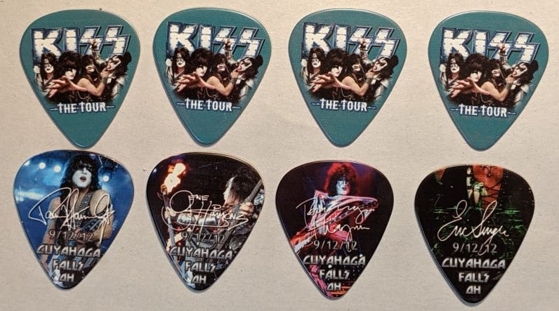 KISS 2012 The Tour CUYAHOGA FALLS 9-12-12 City Guitar Picks