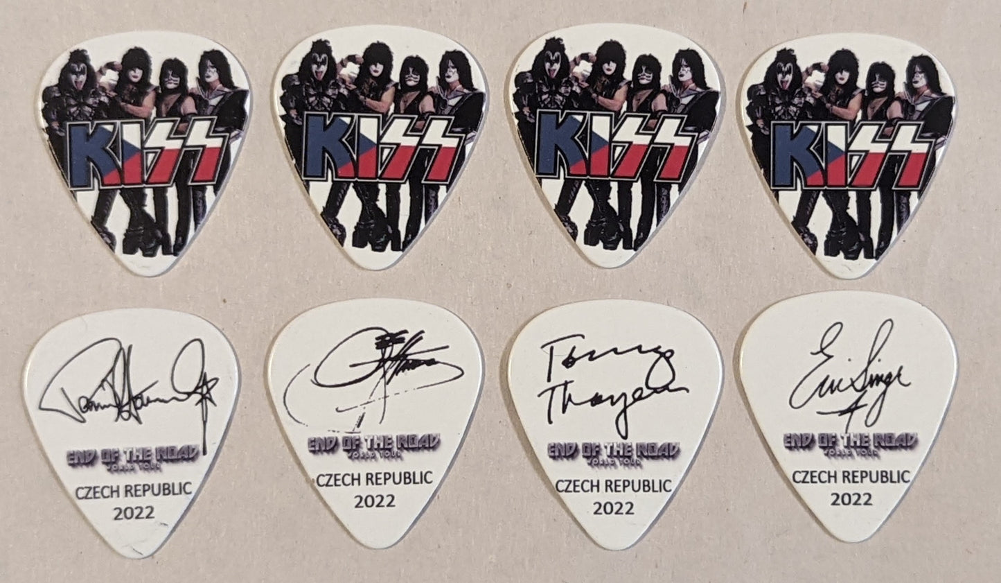 KISS 2022 End of the Road EUROPE Tour  Flag CZECH REPUBLIC Guitar Picks