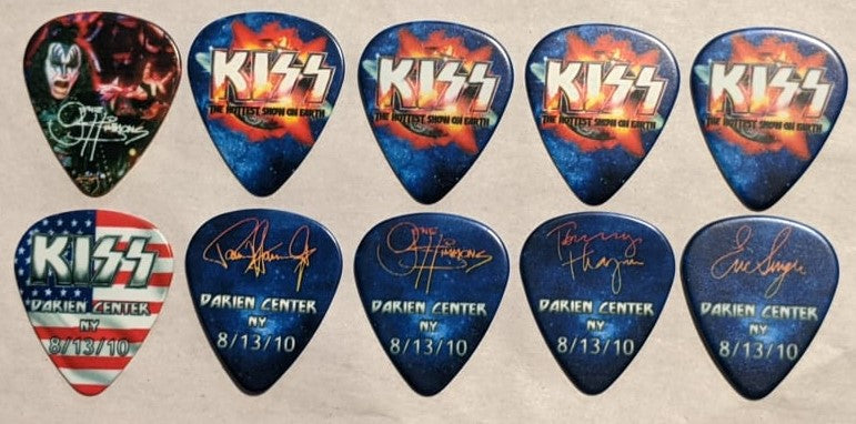 KISS 2010 HSOE DARIEN CENTER 8-13-10 City Guitar Picks