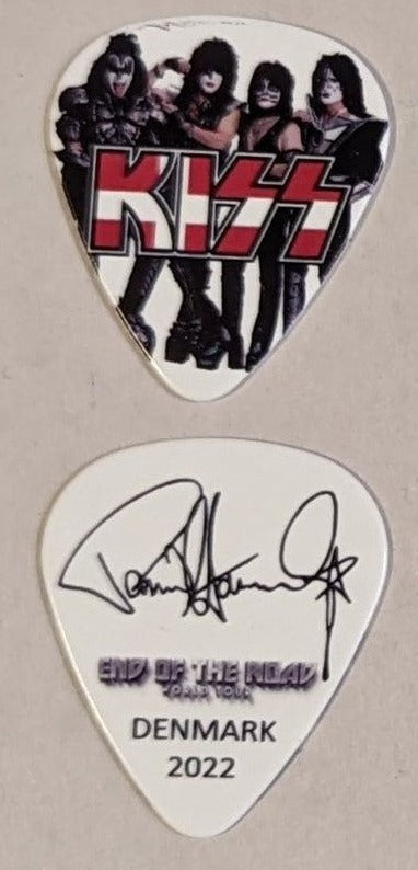 KISS 2022 End of the Road EUROPE Tour DENMARK Flag Guitar Picks
