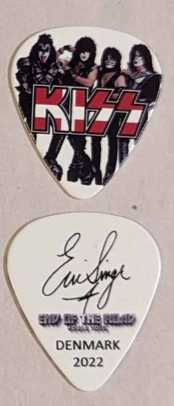 KISS 2022 End of the Road EUROPE Tour DENMARK Flag Guitar Picks