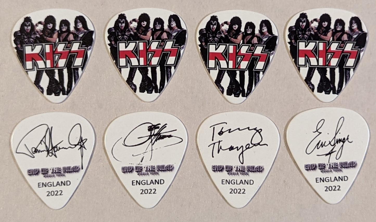 KISS 2022 End of the Road EUROPE Tour  Flag ENGLAND VARIANT Guitar Picks
