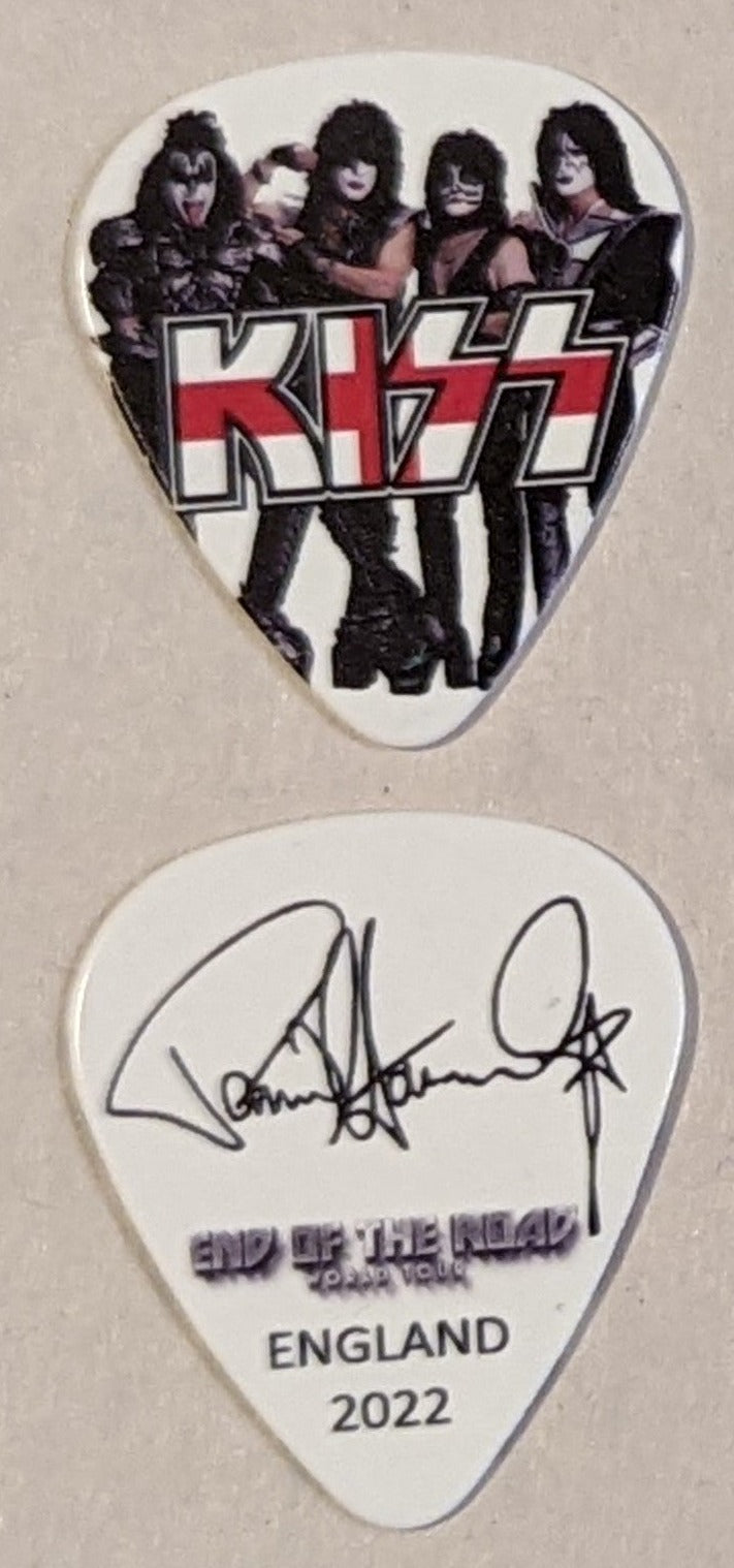 KISS 2022 End of the Road EUROPE Tour  Flag ENGLAND VARIANT Guitar Picks