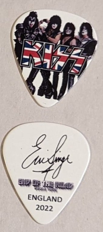 KISS 2022 End of the Road EUROPE Tour ENGLAND Flag Guitar Picks