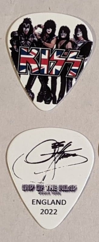 KISS 2022 End of the Road EUROPE Tour ENGLAND Flag Guitar Picks