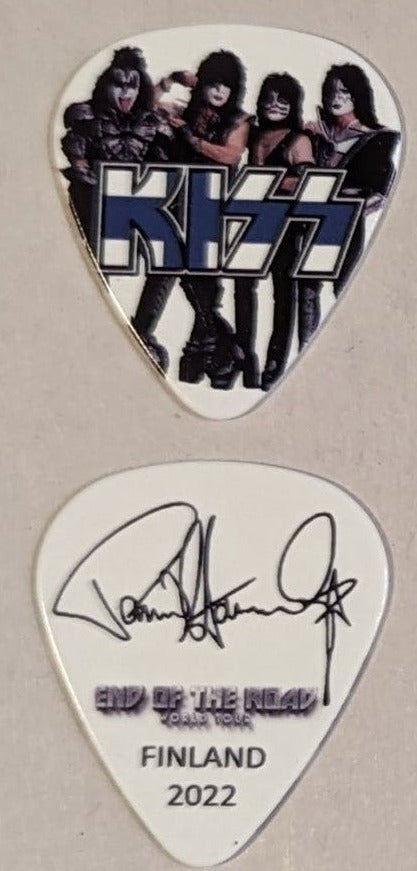 KISS 2022 End of the Road EUROPE Tour FINLAND Flag Guitar Picks