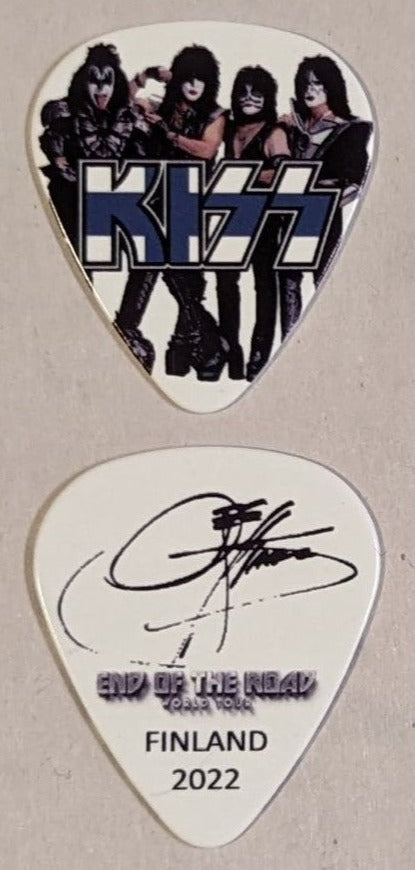 KISS 2022 End of the Road EUROPE Tour FINLAND Flag Guitar Picks