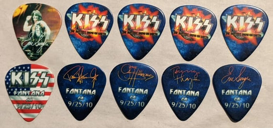 KISS 2010 HSOE FONTANA 9-25-10 City Guitar Picks
