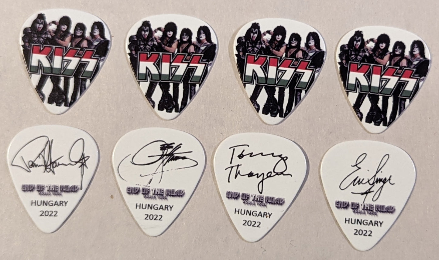 KISS 2022 End of the Road EUROPE Tour HUNGARY Flag Guitar Picks