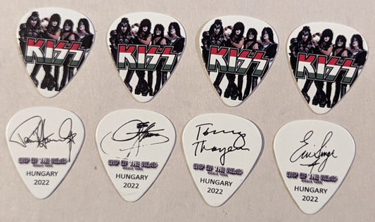 KISS 2022 End of the Road EUROPE Tour HUNGARY Flag Guitar Picks