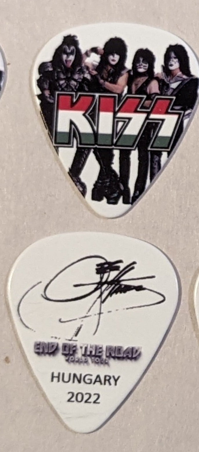 KISS 2022 End of the Road EUROPE Tour HUNGARY Flag Guitar Picks